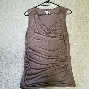 Brown long rouched top